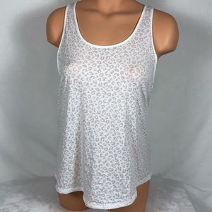 VS Racerback White Burnout Cheetah Sport Tank XS/S